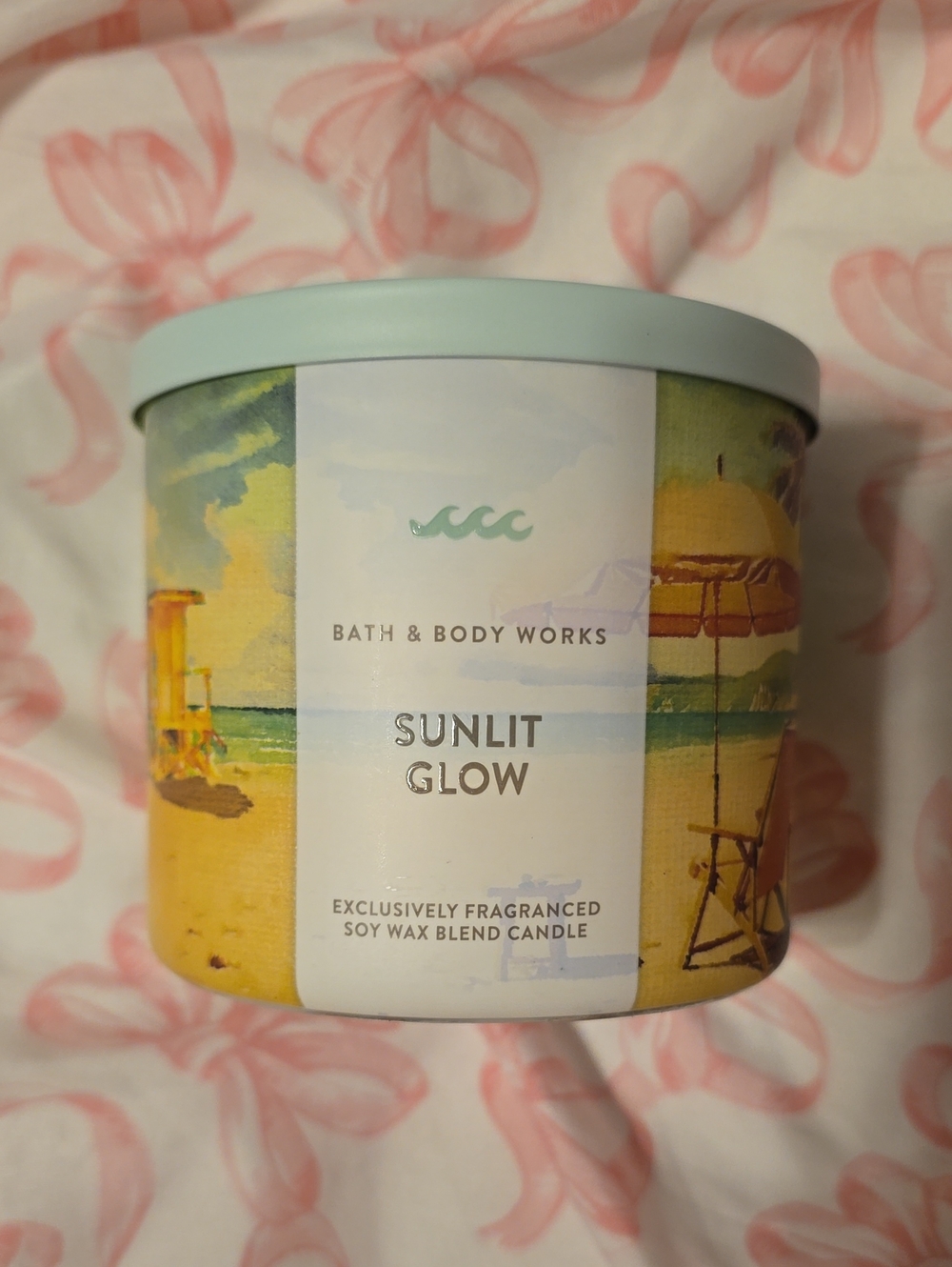 BNWT Bath And Body Works Sunlit Glow 3 Wick Candle